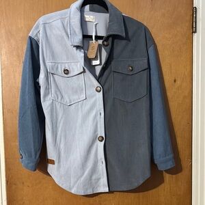 Simply Southern Color Block Button Shirt